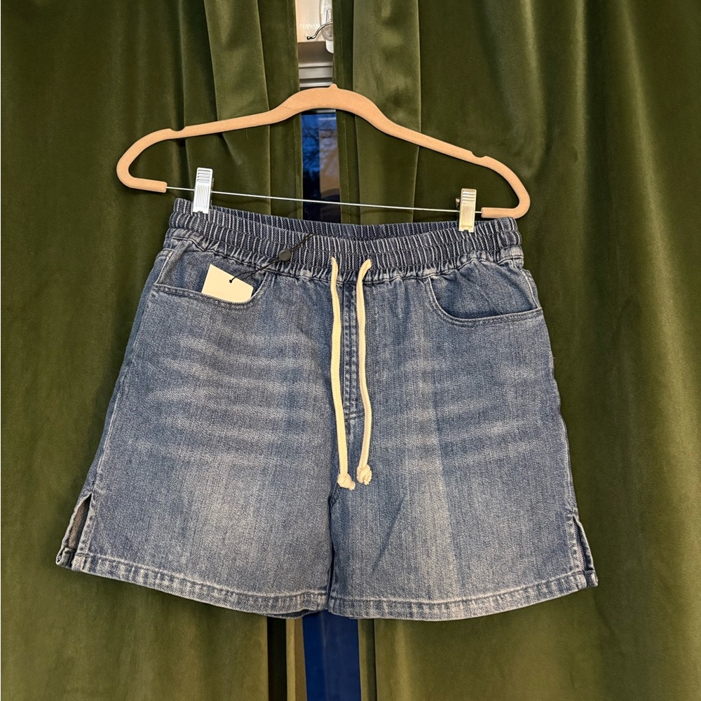 LNA clothing Presley drawstring denim shorts small NWT